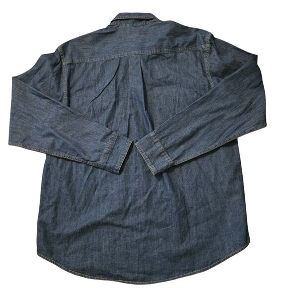 Magellan NWT Large Blue Button Down Shirt Long Sleeve Work Wear Neutral - Picture 2 of 6